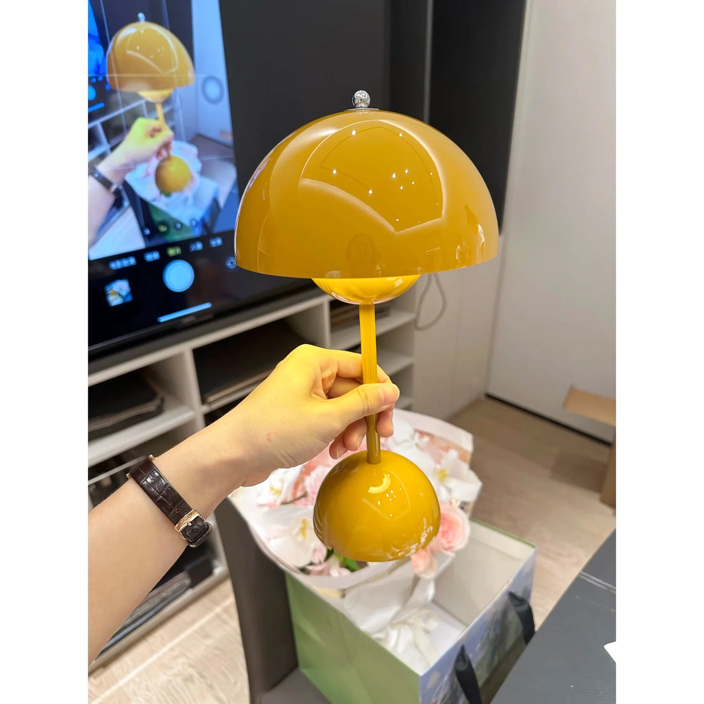 Lampe de chevet tactile champignon vintage