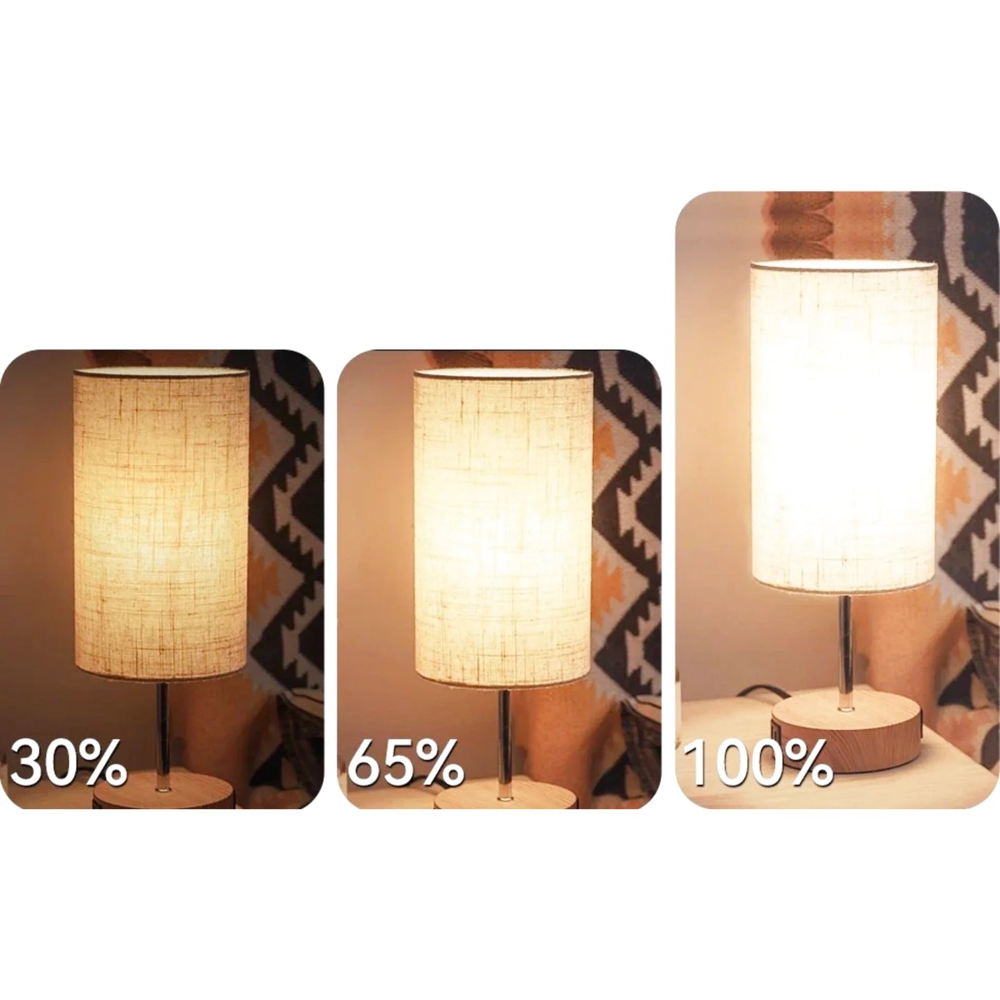 Lampe de chevet tactile et rechargeable style scandinave
