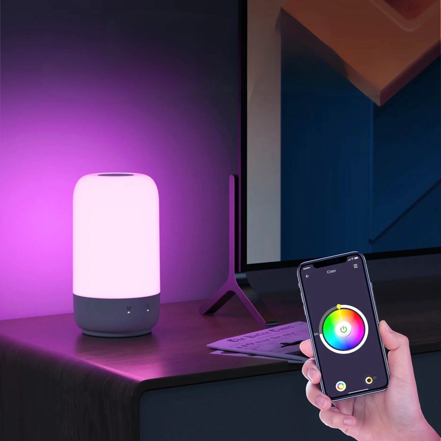 Lampe de chevet tactile portable sans fil & rechargeable