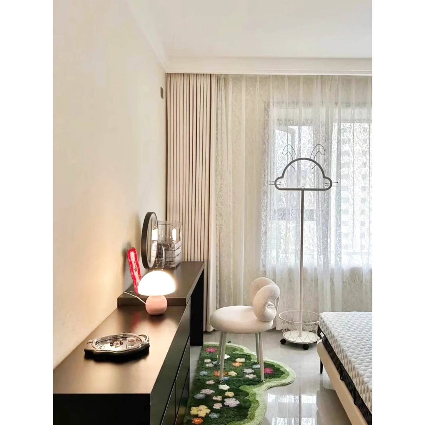 Petite lampe de chevet champignon tactile sans fil