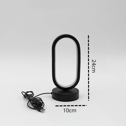 Lampe de chevet design tactile en forme ovale