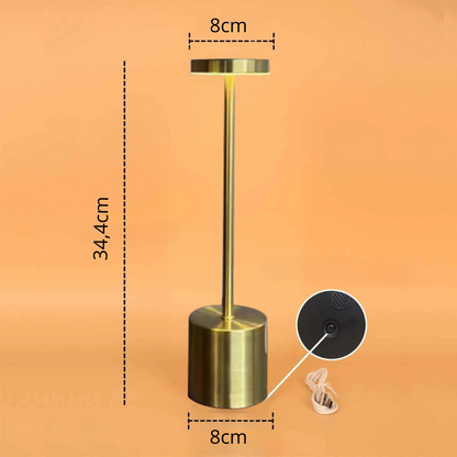 Lampe de chevet tactile rétro en métal
