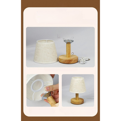 Lampe de chevet en bois scandinave en forme d'éventail