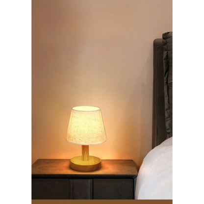 Lampe de chevet en bois scandinave en forme d'éventail