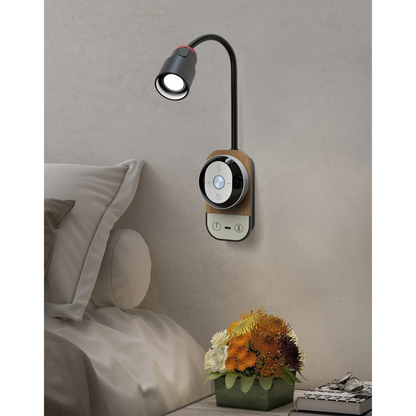 Lampe de chevet murale sans fil à pile fine et orientable