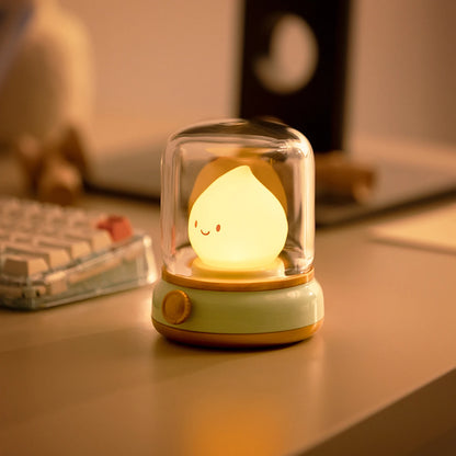 Petite lampe de chevet rechargeable en forme de cartoon pour enfant