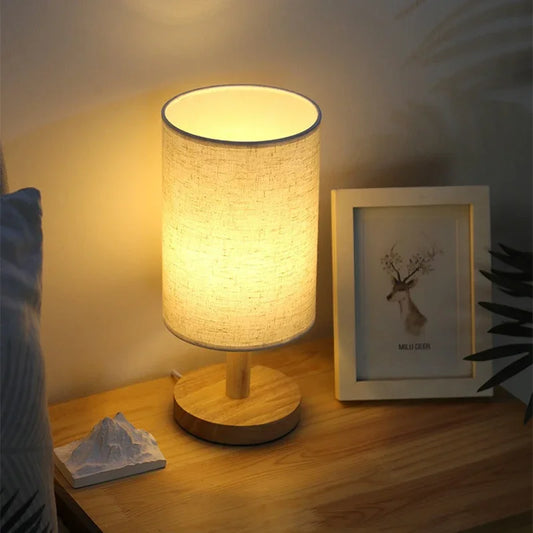 Lampe de chevet en bois naturel scandinave