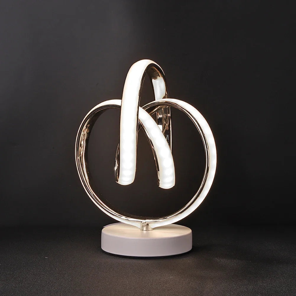 Lampe de chevet design tactile spirale élégance