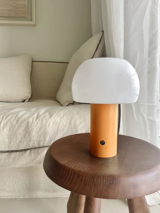 Petite lampe de chevet champignon sans fil  rechargeable