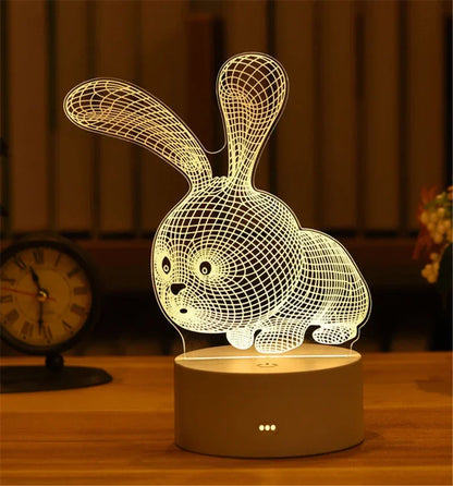 Lampe de chevet pour enfant 3D.
