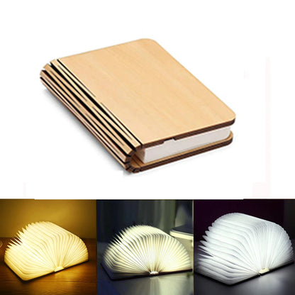 Lampe de chevet enfant tactile sans fil rechargeable livre pliable lumineux