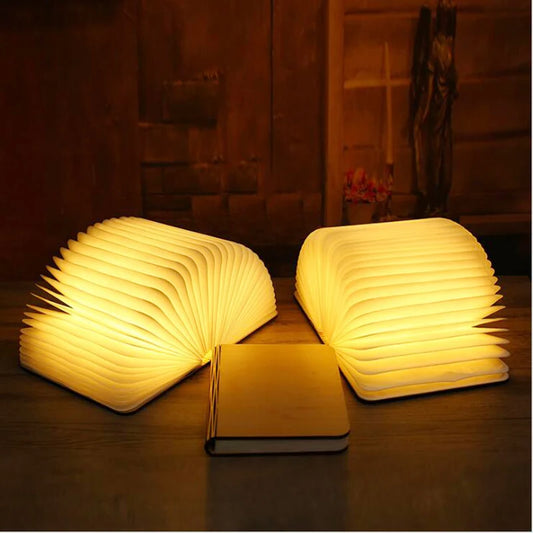 Lampe de chevet enfant tactile sans fil rechargeable livre pliable lumineux