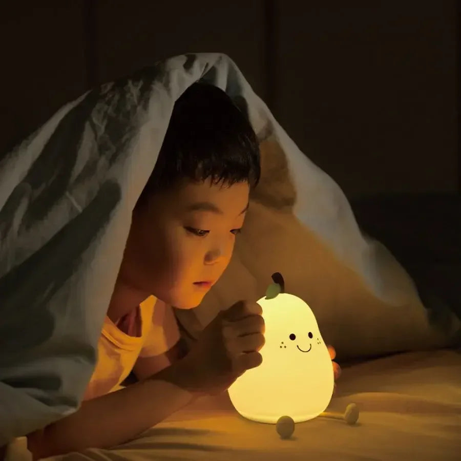 Lampe de chevet enfant en forme de poire tactile & sans fil