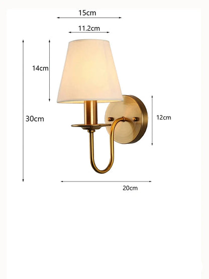 Lampe de chevet murale vintage en métal