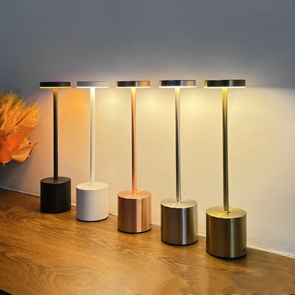 Lampe de chevet tactile rétro en métal
