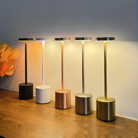 Lampe de chevet tactile rétro en métal