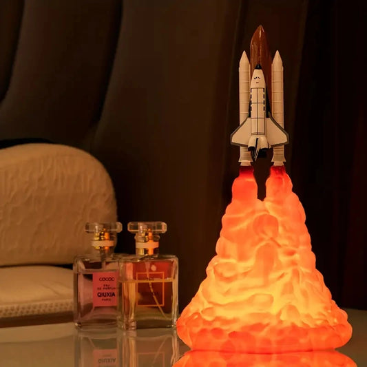 Lampe de chevet enfant fusée astronomie tactile