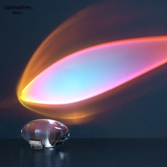 Lampe de chevet design sans fil effet projecteur