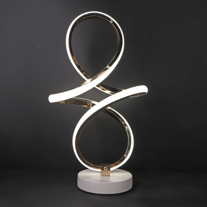 Lampe de chevet design tactile spirale élégance