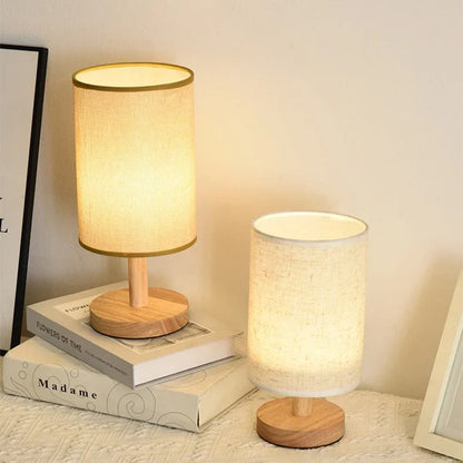 Lampe de chevet en bois naturel scandinave