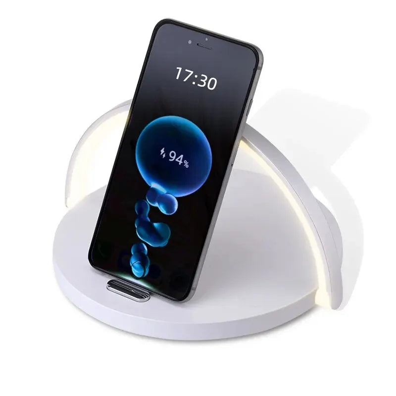 Lampe de chevet tactile avec chargeur induction intégré