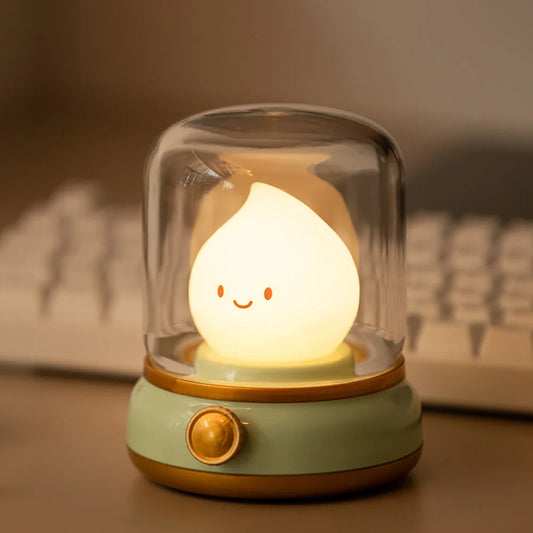 Petite lampe de chevet rechargeable en forme de cartoon pour enfant