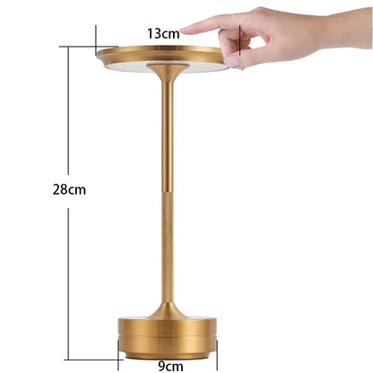Lampe de chevet tactile en métal rechargeable