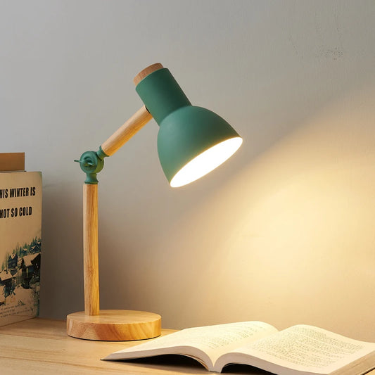 Lampe de chevet en bois scandinave sans fil & rechargeable