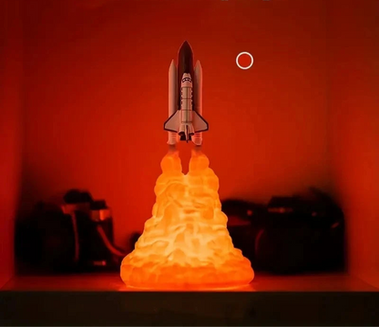 Lampe de chevet enfant fusée astronomie tactile
