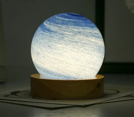 Petite lampe de chevet sans fil boule de cristal en verre