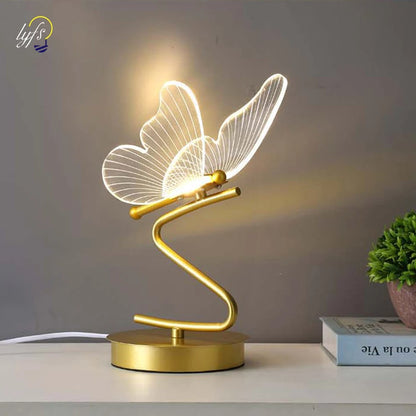 Lampe de chevet design papillon 3D