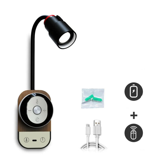 Lampe de chevet murale sans fil à pile fine et orientable