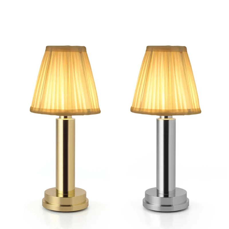 Lampe de chevet sans fil en métal rechargeable