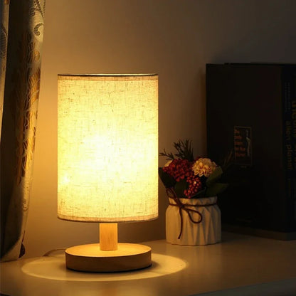 Lampe de chevet en bois naturel scandinave