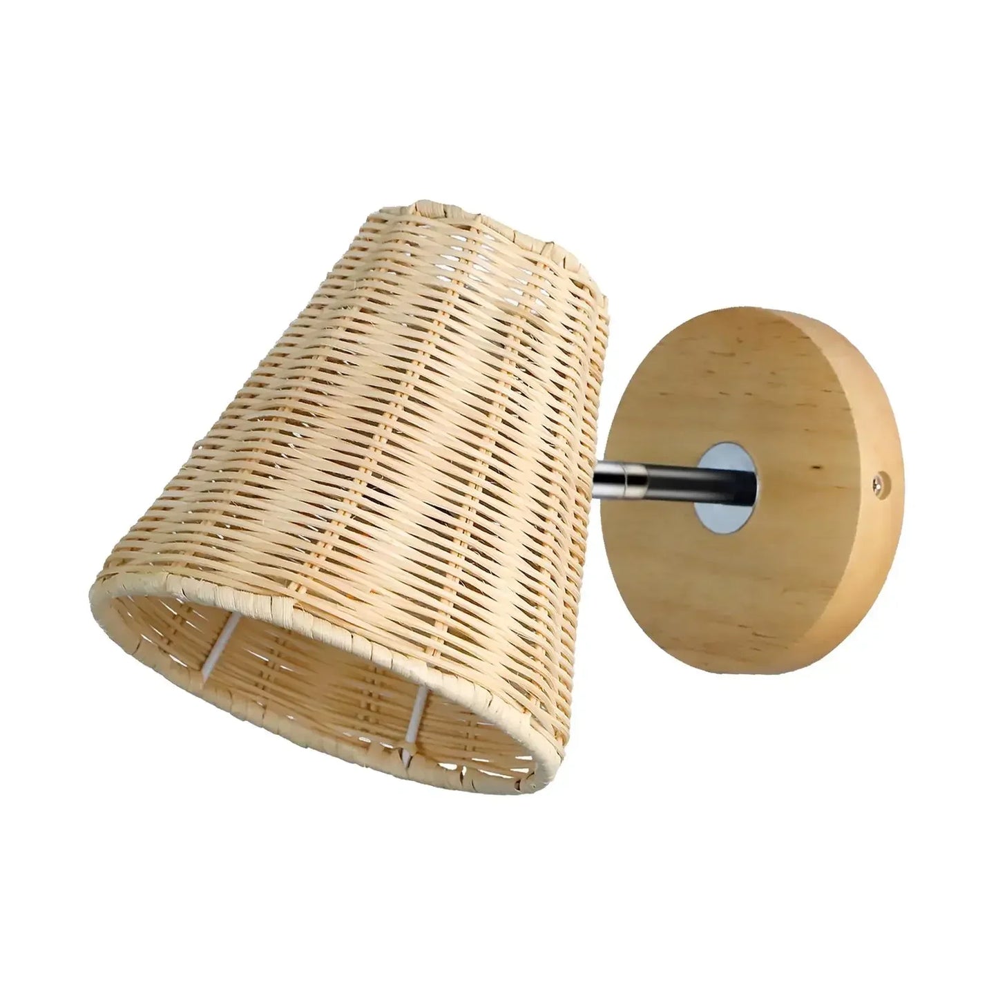 Lampe de chevet rotin artisanale murale style bohème