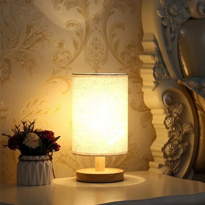 Lampe de chevet en bois naturel scandinave