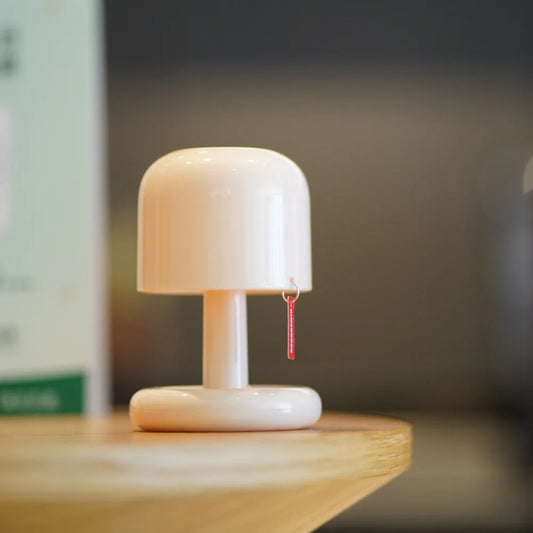 Petite lampe de chevet sans fil rechargeable en forme de champignon