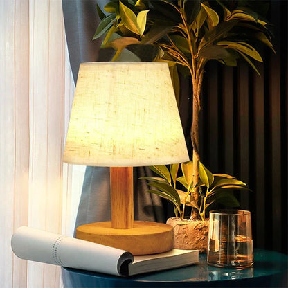 Lampe de chevet en bois scandinave en forme d'éventail