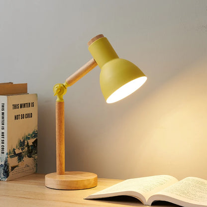 Lampe de chevet en bois scandinave sans fil & rechargeable