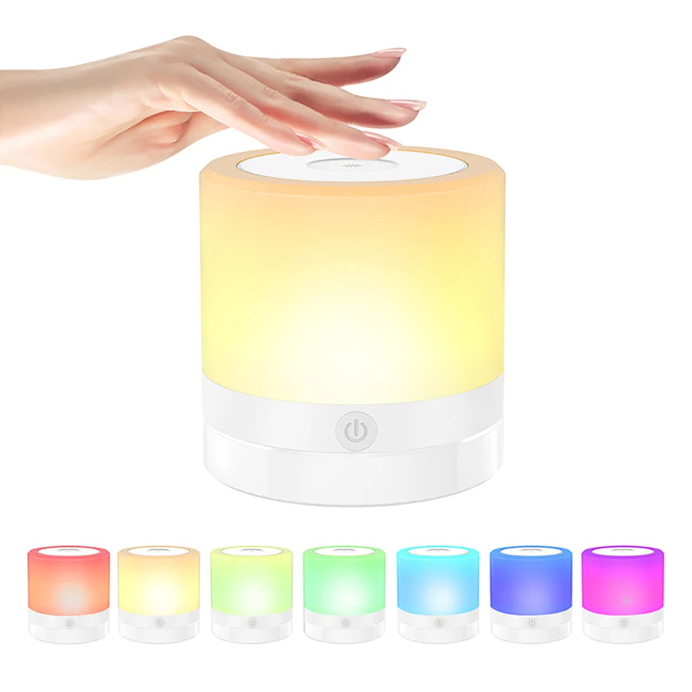 Lampe de chevet tactile portable sans fil rechargeable