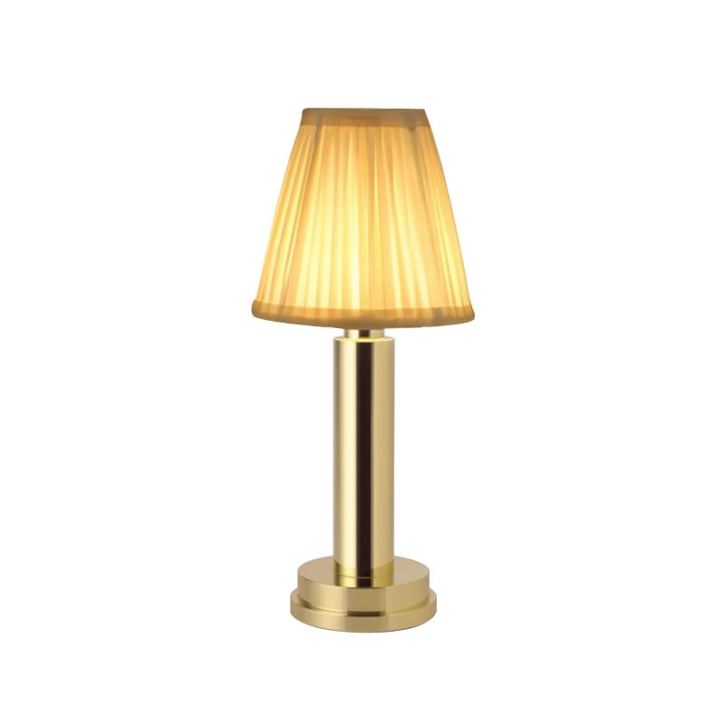 Lampe de chevet sans fil en métal rechargeable