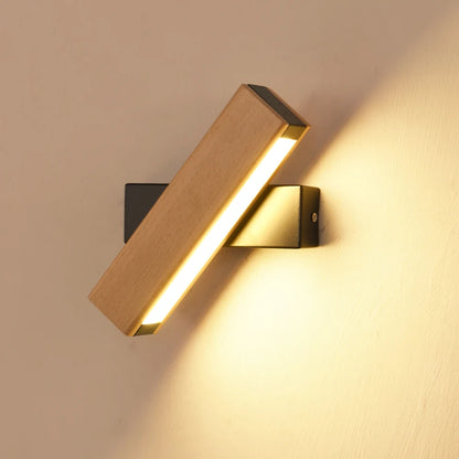 Lampe de chevet murale scandinave en bois