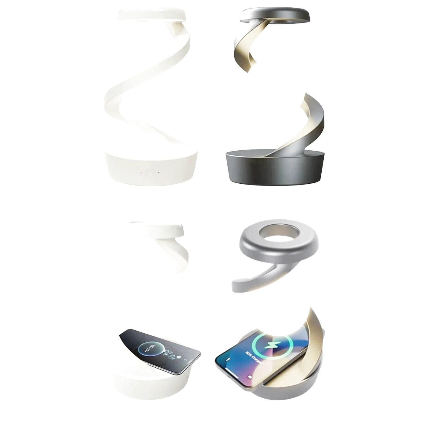 Lampe de chevet design boule flottante 3D chargeur induction