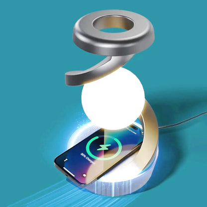 Lampe de chevet design boule flottante 3D chargeur induction