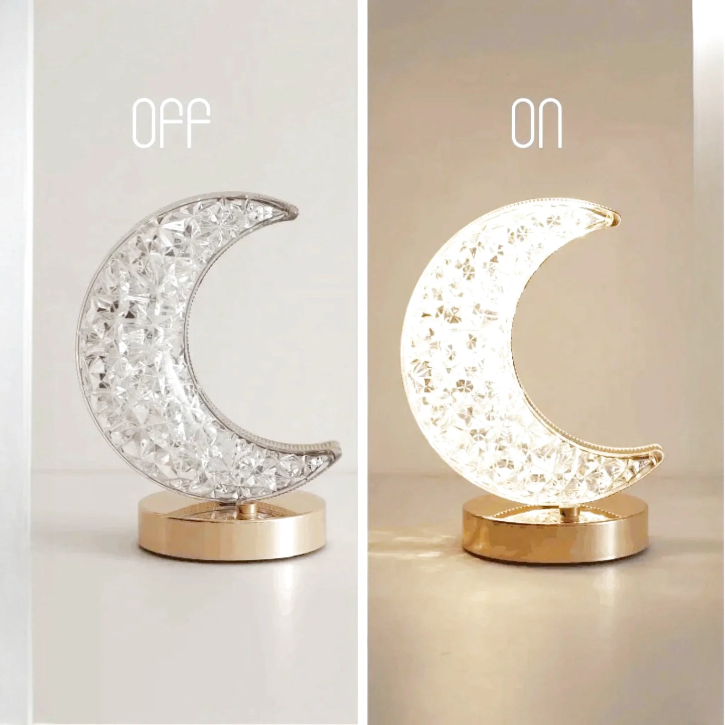 Lampe de chevet design effet cristal