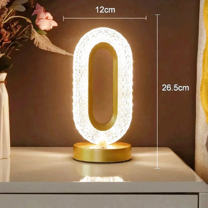 Lampe de chevet design effet cristal