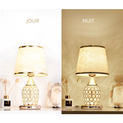 Lampe de chevet design en cristal