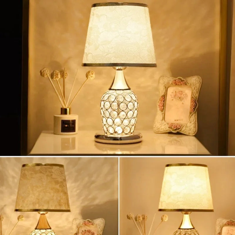 Lampe de chevet design en cristal