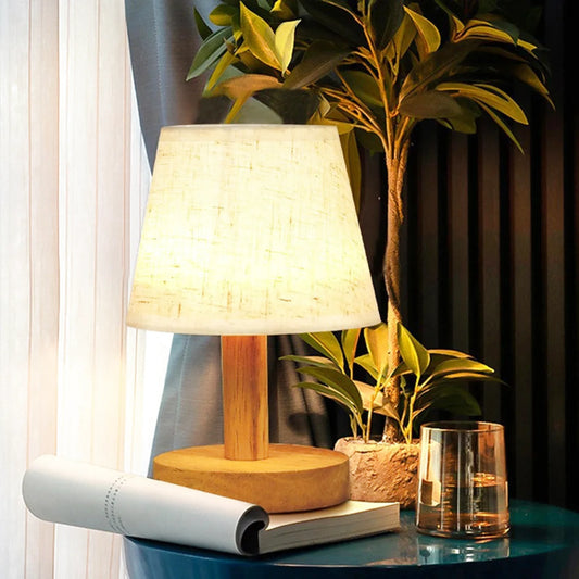 Lampe de chevet en bois scandinave en forme d'éventail
