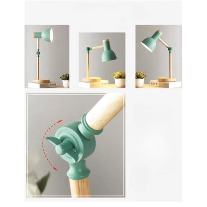 Lampe de chevet en bois scandinave sans fil & rechargeable